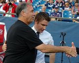 Coach Bruce Arena, Coach James O'Connor during New England Revolution and Orlando City SC MLS match at Gillette Stadium in Foxboro, MA on Saturday, July 27, 2019.  Revs won 4-1. CREDIT/CHRIS ADUAMA