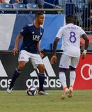 Brandon Bye (15) during New England Revolution and Orlando City SC MLS match at Gillette Stadium in Foxboro, MA on Saturday, July 27, 2019.  Revs won 4-1. CREDIT/CHRIS ADUAMA