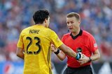 Brian Rowe (23) -GK, Alan Kelly-Referee during New England Revolution and Orlando City SC MLS match at Gillette Stadium in Foxboro, MA on Saturday, July 27, 2019.  Revs won 4-1. CREDIT/CHRIS ADUAMA