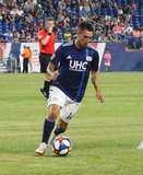 Diego Fagundez (14) during New England Revolution and Orlando City SC MLS match at Gillette Stadium in Foxboro, MA on Saturday, July 27, 2019.  Revs won 4-1. CREDIT/CHRIS ADUAMA