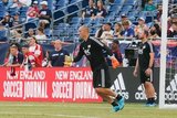 Brad Knighton - GK during New England Revolution and Orlando City SC MLS match at Gillette Stadium in Foxboro, MA on Saturday, July 27, 2019.  Revs won 4-1. CREDIT/CHRIS ADUAMA