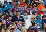 Fan during New England Revolution and Orlando City SC MLS match at Gillette Stadium in Foxboro, MA on Saturday, July 27, 2019.  Revs won 4-1. CREDIT/CHRIS ADUAMA