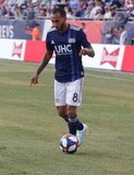 Edgar Castillo (8) during New England Revolution and Orlando City SC MLS match at Gillette Stadium in Foxboro, MA on Saturday, July 27, 2019.  Revs won 4-1. CREDIT/CHRIS ADUAMA