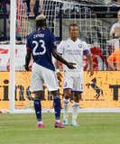Wilfried Zahibo (23), Nani (17) during New England Revolution and Orlando City SC MLS match at Gillette Stadium in Foxboro, MA on Saturday, July 27, 2019.  Revs won 4-1. CREDIT/CHRIS ADUAMA