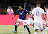Teal Bunbury (10) during New England Revolution and Orlando City SC MLS match at Gillette Stadium in Foxboro, MA on Saturday, July 27, 2019.  Revs won 4-1. CREDIT/CHRIS ADUAMA