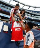Juan Agudelo (17) during New England Revolution and Los Angeles Football Club MLS match at Gillette Stadium in Foxboro, MA on Saturday, August 3, 2019. LAFC won 2-0. CREDIT/CHRIS ADUAMA
