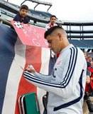 Gustavo Bou (7) during New England Revolution and Los Angeles Football Club MLS match at Gillette Stadium in Foxboro, MA on Saturday, August 3, 2019. LAFC won 2-0. CREDIT/CHRIS ADUAMA