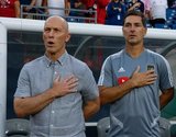 Coach Bruce Arena, Ante Razov during New England Revolution and Los Angeles Football Club MLS match at Gillette Stadium in Foxboro, MA on Saturday, August 3, 2019. LAFC won 2-0. CREDIT/CHRIS ADUAMA