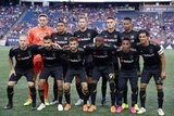 LAFC Starting XI during New England Revolution and Los Angeles Football Club MLS match at Gillette Stadium in Foxboro, MA on Saturday, August 3, 2019. LAFC won 2-0. CREDIT/CHRIS ADUAMA