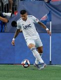 Gustavo Bou (7) during New England Revolution and Los Angeles Football Club MLS match at Gillette Stadium in Foxboro, MA on Saturday, August 3, 2019. LAFC won 2-0. CREDIT/CHRIS ADUAMA