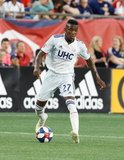 Luis Caicedo (27) during New England Revolution and Los Angeles Football Club MLS match at Gillette Stadium in Foxboro, MA on Saturday, August 3, 2019. LAFC won 2-0. CREDIT/CHRIS ADUAMA