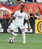Luis Caicedo (27) during New England Revolution and Los Angeles Football Club MLS match at Gillette Stadium in Foxboro, MA on Saturday, August 3, 2019. LAFC won 2-0. CREDIT/CHRIS ADUAMA