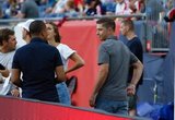 Charlie Davies, Chris Tierney during New England Revolution and Los Angeles Football Club MLS match at Gillette Stadium in Foxboro, MA on Saturday, August 3, 2019. LAFC won 2-0. CREDIT/CHRIS ADUAMA