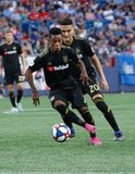 Latif Blessing (7) during New England Revolution and Los Angeles Football Club MLS match at Gillette Stadium in Foxboro, MA on Saturday, August 3, 2019. LAFC won 2-0. CREDIT/CHRIS ADUAMA