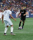 Eduard Atuesta (20) during New England Revolution and Los Angeles Football Club MLS match at Gillette Stadium in Foxboro, MA on Saturday, August 3, 2019. LAFC won 2-0. CREDIT/CHRIS ADUAMA