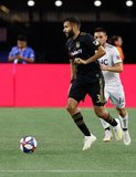 Steven Beitashour (3) during New England Revolution and Los Angeles Football Club MLS match at Gillette Stadium in Foxboro, MA on Saturday, August 3, 2019. LAFC won 2-0. CREDIT/CHRIS ADUAMA