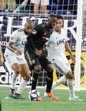 Adama Diomande (99), Andrew Farrell (2) during New England Revolution and Los Angeles Football Club MLS match at Gillette Stadium in Foxboro, MA on Saturday, August 3, 2019. LAFC won 2-0. CREDIT/CHRIS ADUAMA
