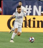 Diego Fagundez (14) during New England Revolution and Los Angeles Football Club MLS match at Gillette Stadium in Foxboro, MA on Saturday, August 3, 2019. LAFC won 2-0. CREDIT/CHRIS ADUAMA