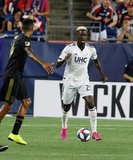 Wilfried Zahibo (23) during New England Revolution and Los Angeles Football Club MLS match at Gillette Stadium in Foxboro, MA on Saturday, August 3, 2019. LAFC won 2-0. CREDIT/CHRIS ADUAMA