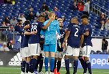 during New England Revolution and Montreal Impact MLS match at Gillete Stadium in Foxboro, MA on Wednesday, April 24, 2019. Montreal beat Revs 3-0. CREDIT/ CHRIS ADUAMA