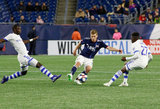 Scott Caldwell (6) during New England Revolution and Montreal Impact MLS match at Gillete Stadium in Foxboro, MA on Wednesday, April 24, 2019. Montreal beat Revs 3-0. CREDIT/ CHRIS ADUAMA