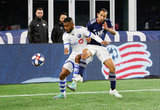 Anthony Jackson-Hamel (11), Edgar Castillo (8) during New England Revolution and Montreal Impact MLS match at Gillete Stadium in Foxboro, MA on Wednesday, April 24, 2019. Montreal beat Revs 3-0. CREDIT/ CHRIS ADUAMA