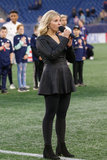 National Anthem during New England Revolution and Montreal Impact MLS match at Gillette Stadium in Foxboro, MA on Wednesday, April 24, 2019. Montreal beat Revs 3-0. CREDIT/ CHRIS ADUAMA