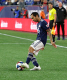 Edgar Castillo (8) during New England Revolution and Montreal Impact MLS match at Gillete Stadium in Foxboro, MA on Wednesday, April 24, 2019. Montreal beat Revs 3-0. CREDIT/ CHRIS ADUAMA