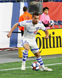 Daniel Lovitz (3) during New England Revolution and Montreal Impact MLS match at Gillette Stadium in Foxboro, MA on Wednesday, April 24, 2019. Montreal beat Revs 3-0. CREDIT/ CHRIS ADUAMA