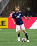 Scott Caldwell (6) during New England Revolution and Montreal Impact MLS match at Gillete Stadium in Foxboro, MA on Wednesday, April 24, 2019. Montreal beat Revs 3-0. CREDIT/ CHRIS ADUAMA