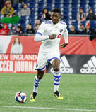 Zakaria Diallo (5) during New England Revolution and Montreal Impact MLS match at Gillete Stadium in Foxboro, MA on Wednesday, April 24, 2019. Montreal beat Revs 3-0. CREDIT/ CHRIS ADUAMA