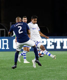 Shamit Shome (28) during New England Revolution and Montreal Impact MLS match at Gillette Stadium in Foxboro, MA on Wednesday, April 24, 2019. Montreal beat Revs 3-0. CREDIT/ CHRIS ADUAMA