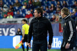 Coach Remi Garde during New England Revolution and Montreal Impact MLS match at Gillette Stadium in Foxboro, MA on Wednesday, April 24, 2019. Montreal beat Revs 3-0. CREDIT/ CHRIS ADUAMA