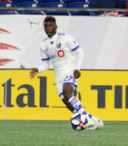 Clement Bayiha (27) during New England Revolution and Montreal Impact MLS match at Gillete Stadium in Foxboro, MA on Wednesday, April 24, 2019. Montreal beat Revs 3-0. CREDIT/ CHRIS ADUAMA