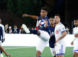 Juan Agudelo (17) during New England Revolution and Montreal Impact MLS match at Gillette Stadium in Foxboro, MA on Wednesday, April 24, 2019. Montreal beat Revs 3-0. CREDIT/ CHRIS ADUAMA