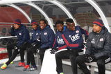 Revs bench before New England Revolution and Minnesota United FC MLS match at Gillette Stadium in Foxboro, MA on Saturday, March 25, 2017. Revs won 5-2. CREDIT/ CHRIS ADUAMA