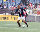Juan Agudelo (17) during New England Revolution and Minnesota United FC MLS match at Gillette Stadium in Foxboro, MA on Saturday, March 25, 2017. Revs won 5-2. CREDIT/ CHRIS ADUAMA