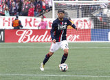 Lee Nguyen (24) before New England Revolution and Minnesota FC MLS match at Gillette Stadium in Foxboro, MA on Saturday, March 25, 2017. Revs won 5-2. CREDIT/ CHRIS ADUAMA