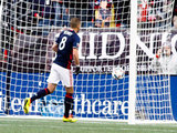 Chris Tierney (8) penalty goal during New England Revolution and Minnesota United FC MLS match at Gillette Stadium in Foxboro, MA on Saturday, March 25, 2017. Revs won 5-2. CREDIT/ CHRIS ADUAMA