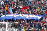 Celebration at The Fort during New England Revolution and Minnesota FC MLS match at Gillette Stadium in Foxboro, MA on Saturday, March 25, 2017. Revs won 5-2. CREDIT/ CHRIS ADUAMA
