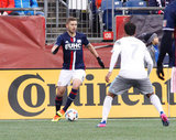 Chris Tierney (8) during New England Revolution and Minnesota United FC MLS match at Gillette Stadium in Foxboro, MA on Saturday, March 25, 2017. Revs won 5-2. CREDIT/ CHRIS ADUAMA