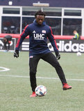 Xavier Kouassi (12) during New England Revolution and Minnesota FC MLS match at Gillette Stadium in Foxboro, MA on Saturday, March 25, 2017. Revs won 5-2. CREDIT/ CHRIS ADUAMA
