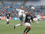 Vadim Demidov (6) and Juan Agudelo (17) during New England Revolution and Minnesota United FC MLS match at Gillette Stadium in Foxboro, MA on Saturday, March 25, 2017. Revs won 5-2. CREDIT/ CHRIS ADUAMA