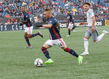 Diego Fagundez (14) during New England Revolution and Minnesota FC MLS match at Gillette Stadium in Foxboro, MA on Saturday, March 25, 2017. Revs won 5-2. CREDIT/ CHRIS ADUAMA