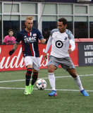 Diego Fagundez (14) and Ibson (7) during New England Revolution and Minnesota FC MLS match at Gillette Stadium in Foxboro, MA on Saturday, March 25, 2017. Revs won 5-2. CREDIT/ CHRIS ADUAMA