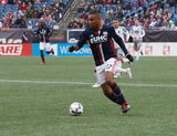 Juan Agudelo (17) during New England Revolution and Minnesota United FC MLS match at Gillette Stadium in Foxboro, MA on Saturday, March 25, 2017. Revs won 5-2. CREDIT/ CHRIS ADUAMA