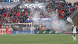 Celebration at The Fort during New England Revolution and Minnesota FC MLS match at Gillette Stadium in Foxboro, MA on Saturday, March 25, 2017. Revs won 5-2. CREDIT/ CHRIS ADUAMA