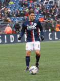 Kelyn Rowe (11) during New England Revolution and Minnesota FC MLS match at Gillette Stadium in Foxboro, MA on Saturday, March 25, 2017. Revs won 5-2. CREDIT/ CHRIS ADUAMA