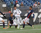 Antonio Delamea (19),Kevin Venegas (22) and Lee Nguyen (24) during New England Revolution and Minnesota United FC MLS match at Gillette Stadium in Foxboro, MA on Saturday, March 25, 2017. Revs won 5-2. CREDIT/ CHRIS ADUAMA