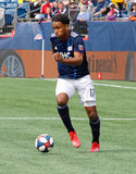Juan Agudelo (17) during New England Revolution and Minnesota United FC MLS match at Gillette Stadium in Foxboro, MA on Saturday, March 30, 2019. Revs won 2-1. CREDIT/ CHRIS ADUAMA